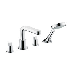 hansgrohe Metris S 4-Loch Wannenrandarmatur mit Auslauf 171 mm | Badewannenarmaturen | Hansgrohe