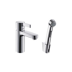 hansgrohe Metris S Bidette 1jet hand shower/ Metris S single lever basin mixer set 1.60 m | Bidet taps | Hansgrohe