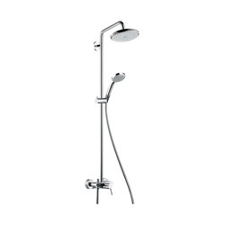 hansgrohe Croma 220 Air 1jet Showerpipe with single lever mixer | Shower controls | Hansgrohe