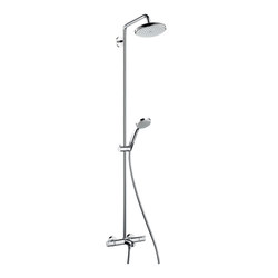 hansgrohe Croma 220 Air 1jet Showerpipe for bath tub | Shower controls | Hansgrohe
