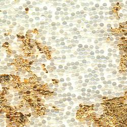 Beadazzled Leaf™ Bianca Gold Leaf | Wall coverings / wallpapers | Maya Romanoff Corp.