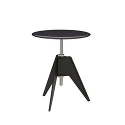 Screw Cafe Table Black Oak Top 600mm | Side tables | Tom Dixon