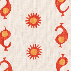 Casablanca 1 Natural/Flame & Mustard | Drapery fabrics | Kathryn M Ireland