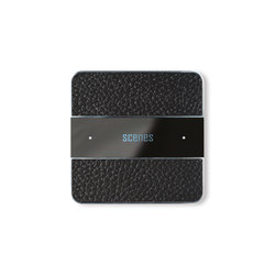 Deseo intelligent thermostat - black leather | Building management systems | Basalte