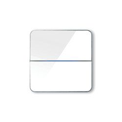 Enzo switch - white glass - 2-way | Building management systems | Basalte