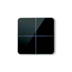 Enzo switch - black glass - 4-way | KNX-Systems | Basalte