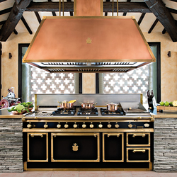 TAILOR MADE KITCHENS | JET BLACK & BURNISHED BRASS KITCHEN | Fitted kitchens | Officine Gullo