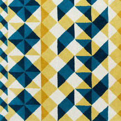 Mosaïek Hand Tufted Rugs Yellow 1 | Pattern squares / polygon | GAN