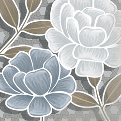 Vodevil | Flore gris | Ceramic tiles | VIVES Cerámica