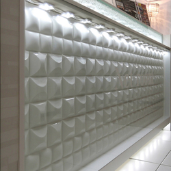 Ichimatsu 100 in-situ | Ceramic tiles | Kenzan