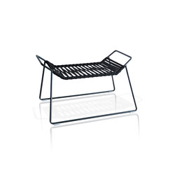 Out_Line Hand-woven footstool | Stools | Expormim