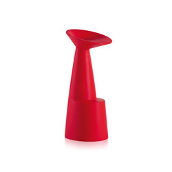 Voilà barstool in red polyethylene, outdoor/indoor | without armrests | Slide