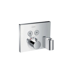 hansgrohe ShowerSelect Thermostatic mixer for concealed installation for 2 functions with Fixfit and porter unit | Shower controls | Hansgrohe
