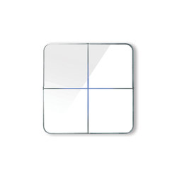 Enzo switch - white glass - 4-way | Building management systems | Basalte