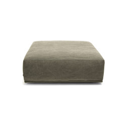 Madonna Sofa Ottoman, Large: Canvas Washed Green 156 | Poufs | NORR11