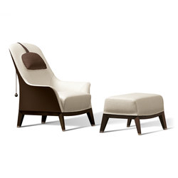 Normal Wing Chair with Footrest | Sillones | Giorgetti