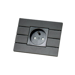 Piano by Lithoss | uni colour socket RAL7022 | Schuko sockets | Lithoss