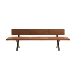 Lax | Upholstered Bench with Backrest | Benches | more