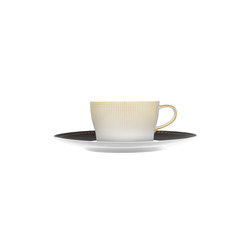 AURÉOLE CLAIR DE LUNE Tea/Cappuccino cup, saucer | Dinnerware | FÜRSTENBERG