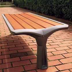 Vesta wooden backless bench | Seating | Concept Urbain