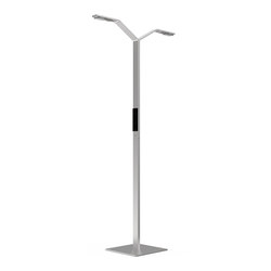 FLOOR TWIN LINEAR aluminium | Free-standing lights | LUCTRA
