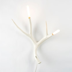 Superordinate Antler Sconce with plug (White) | Wall lights | Roll & Hill