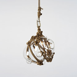 Knotty Bubbles Pendant - Large (Khaki/Clear) | Suspended lights | Roll & Hill