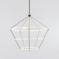 Halo Chandelier - 3 Rings (Polished nickel) | Suspended lights | Roll & Hill