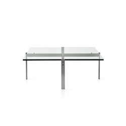 PK65™ | Coffee table | Glass | Brushed stainless steel base | Coffee tables | Fritz Hansen