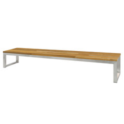 Oko bench 280 cm (random laminated top) | without armrests | Mamagreen