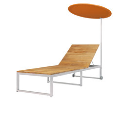 Oko sun lounger with shade | on castors | Mamagreen