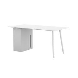 Maarten table 160x80cm with storage unit | Desks | viccarbe