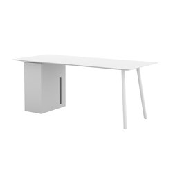 Maarten table 180x80cm with storage unit | Desks | viccarbe