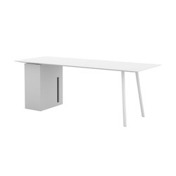 Maarten table 200x80cm with storage unit | Desks | viccarbe