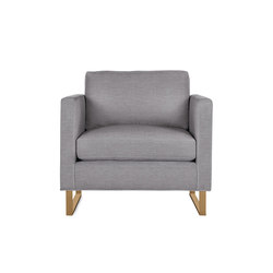 Goodland Armchair in Fabric, Bronze Legs | Sessel | Design Within Reach