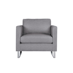 Goodland Armchair in Fabric, Stainless Legs | Armchairs | Design Within Reach