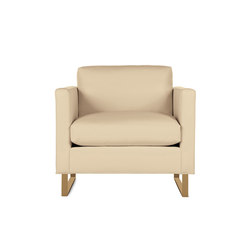 Goodland Armchair in Leather, Bronze Legs | Sessel | Design Within Reach