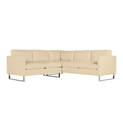 Goodland Small Sectional in Leather, Stainless Legs | Sofas | Design Within Reach