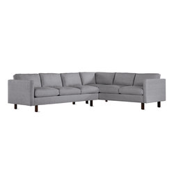 Goodland Large Sectional in Fabric, Left, Walnut Legs | Sofas | Design Within Reach