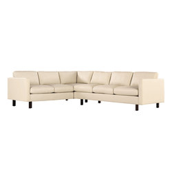 Goodland Large Sectional in Leather, Right, Walnut Legs | Sofas | Design Within Reach