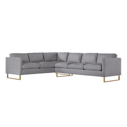 Goodland Large Sectional in Fabric, Right, Bronze Legs | Sofas | Design Within Reach