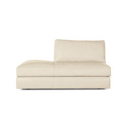 Reid Side Chaise Left in Leather | Modular seating elements | Design Within Reach