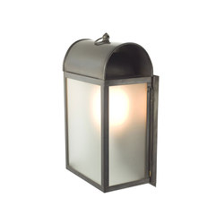 7250 Domed Box Wall Light, Weathered Brass, Frosted Glass | Appliques murales | Original BTC