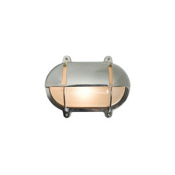 Oval Brass Bulkhead With Eyelid Shield, Small, Chrome Plated | Wall lights | Original BTC