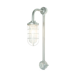 7673 Bracket Light with Switch, Galvanised, 60W, Clear Glass | Appliques murales | Original BTC