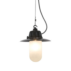 7675 Dockside Pendant, With Reflector, Black, Frosted Glass | Suspensions | Original BTC