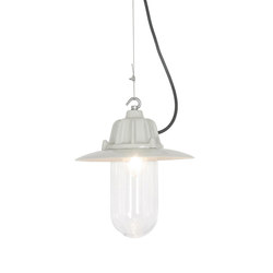 7675 Dockside Pendant, With Reflector, Putty Grey, Clear Glass | Suspensions | Original BTC