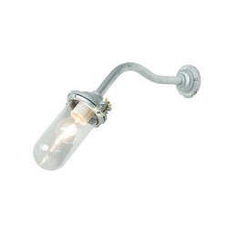 7684 Exterior Bracket Light, No Ref, Canted, Round, Galvanised, Clear Glass | Wandleuchten | Original BTC