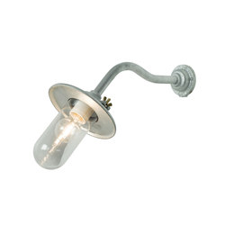 7685 Exterior Bracket Light, Ref, Canted, Round, Galvanised, Clear Glass | Lámparas de pared | Original BTC