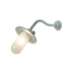Exterior Bracket Light, Ref, Canted, Round, Galvanised, Frosted | Wall lights | Original BTC